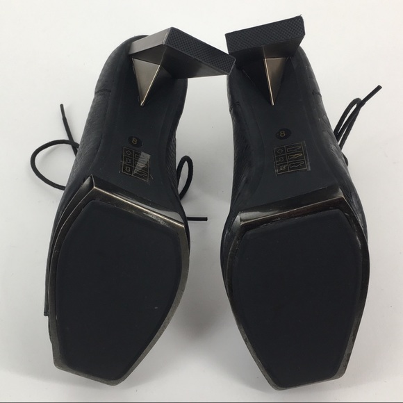 JEFFREY CAMPBELL Lace-up Peep-toe Booties Size 8 - Picture 6 of 8